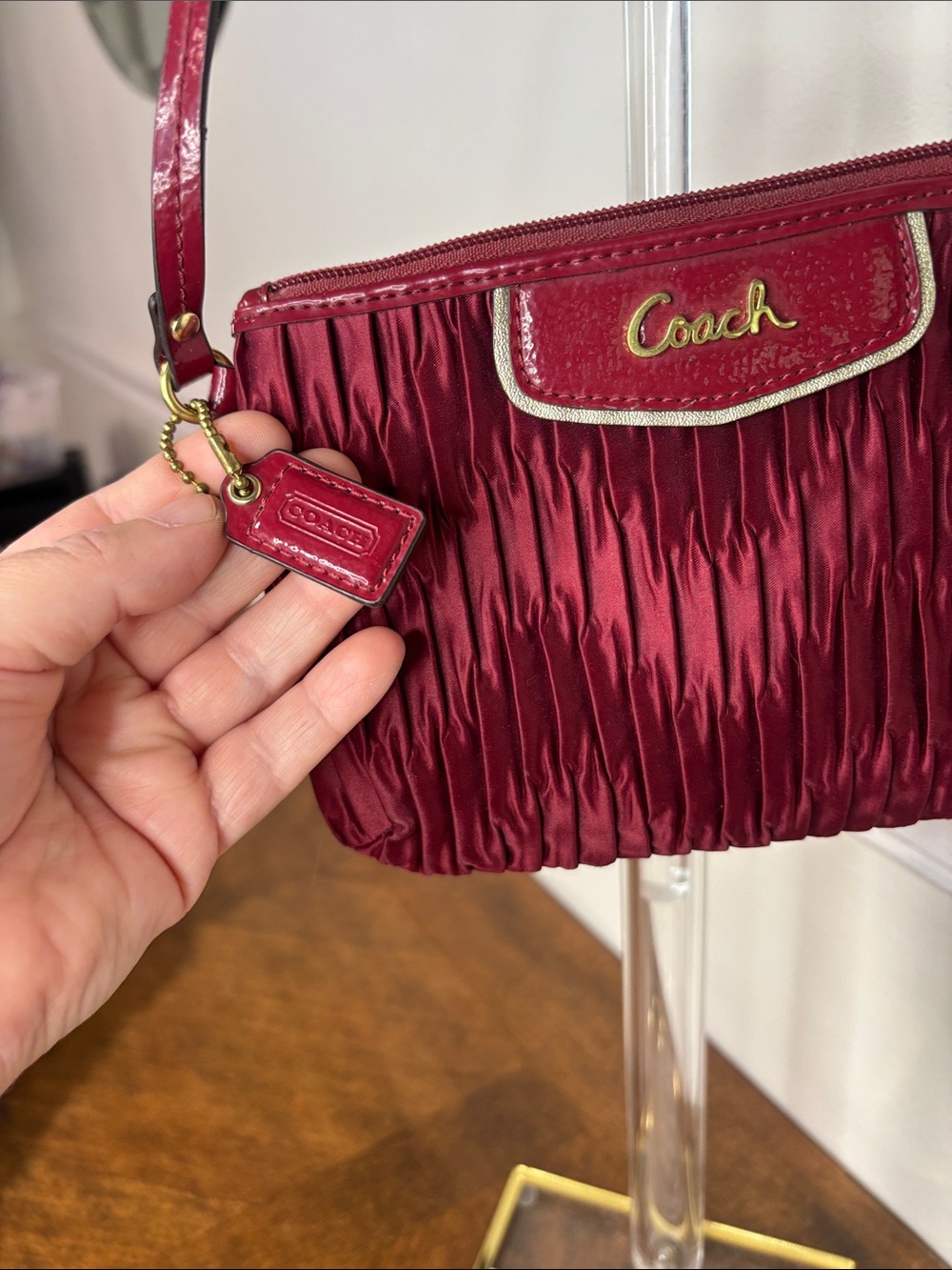 COACH Vintage Coach Ashley Satin Wristlet W/ Original Hangtag (EUC) - Picture 4 of 10